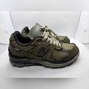 New Balance Olive and Black Athletic Shoes